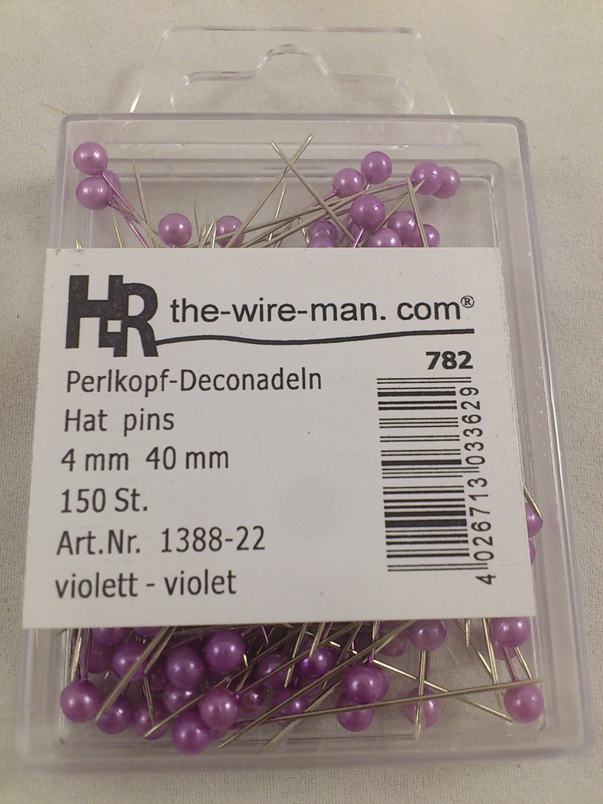 Farbigen Pins 4 mm 150 st. violett